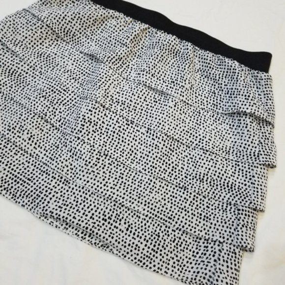 Aqua polka doted layered mini skirt size L (U8) - Picture 5 of 6